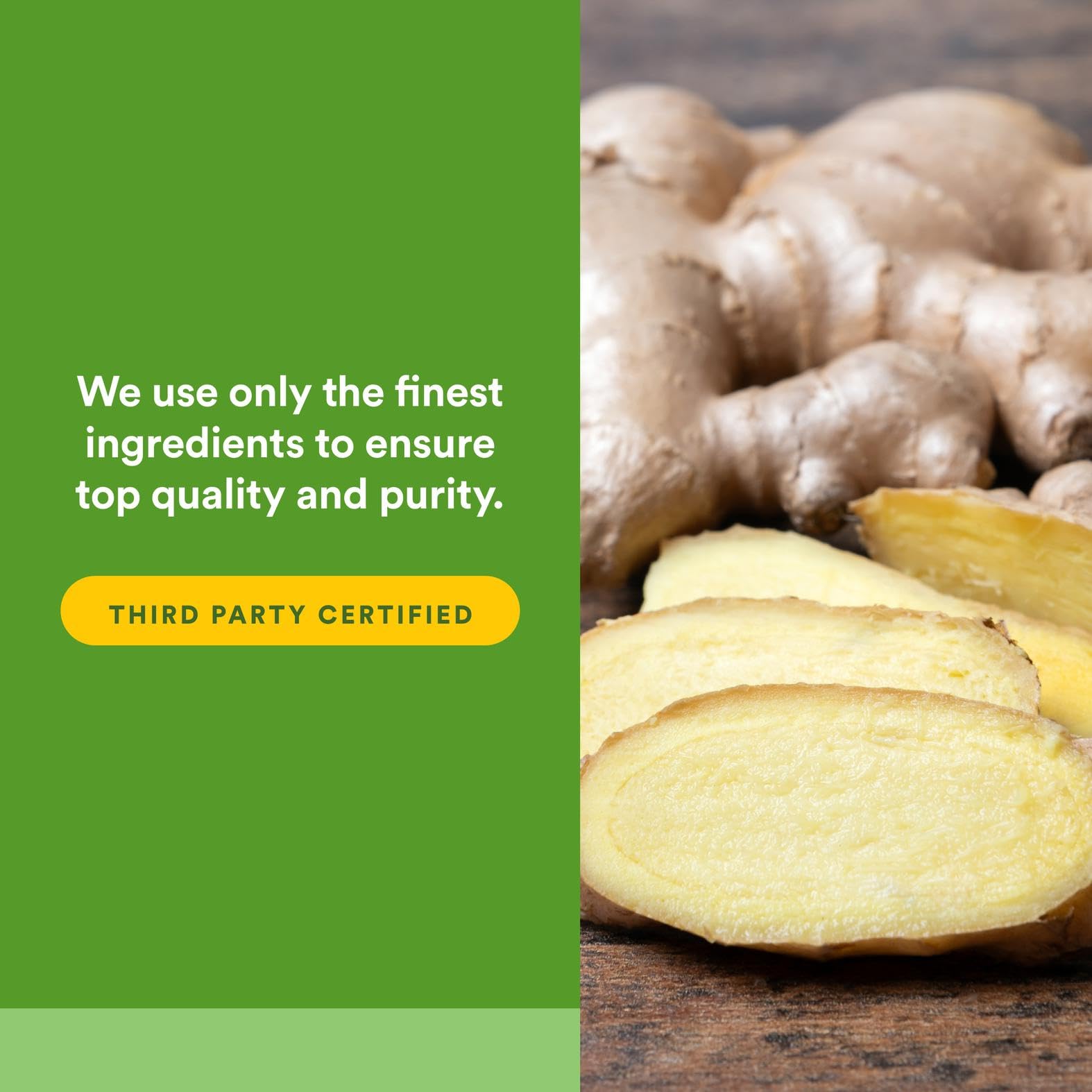 Natural Factors packaging label highlighting non-GMO and allergen-free attributes.