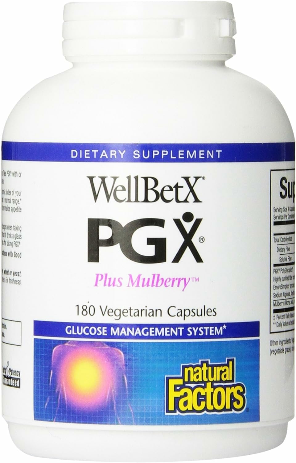 Natural Factors PGX Ultra Matrix Plus Soothe Digest bottle, capsules for appetite control.