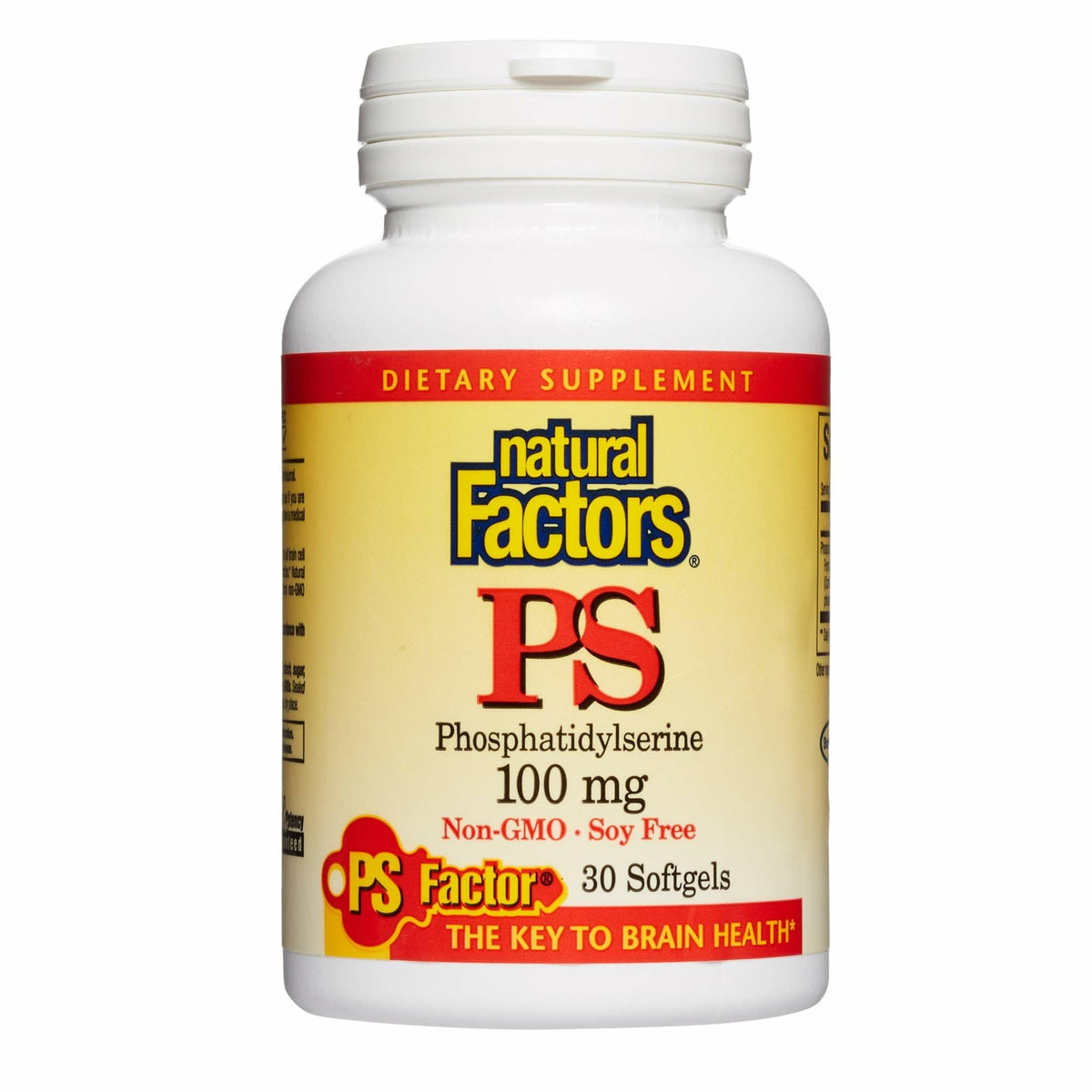 Natural Factors Phosphatidylserine bottle front for daily brain support