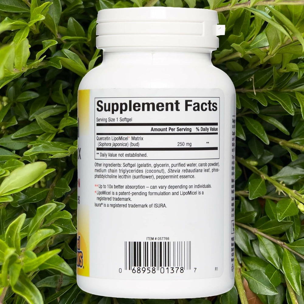 Natural Factors Quercetin Lipomicel Matrix softgel pour – easy daily use for immune support