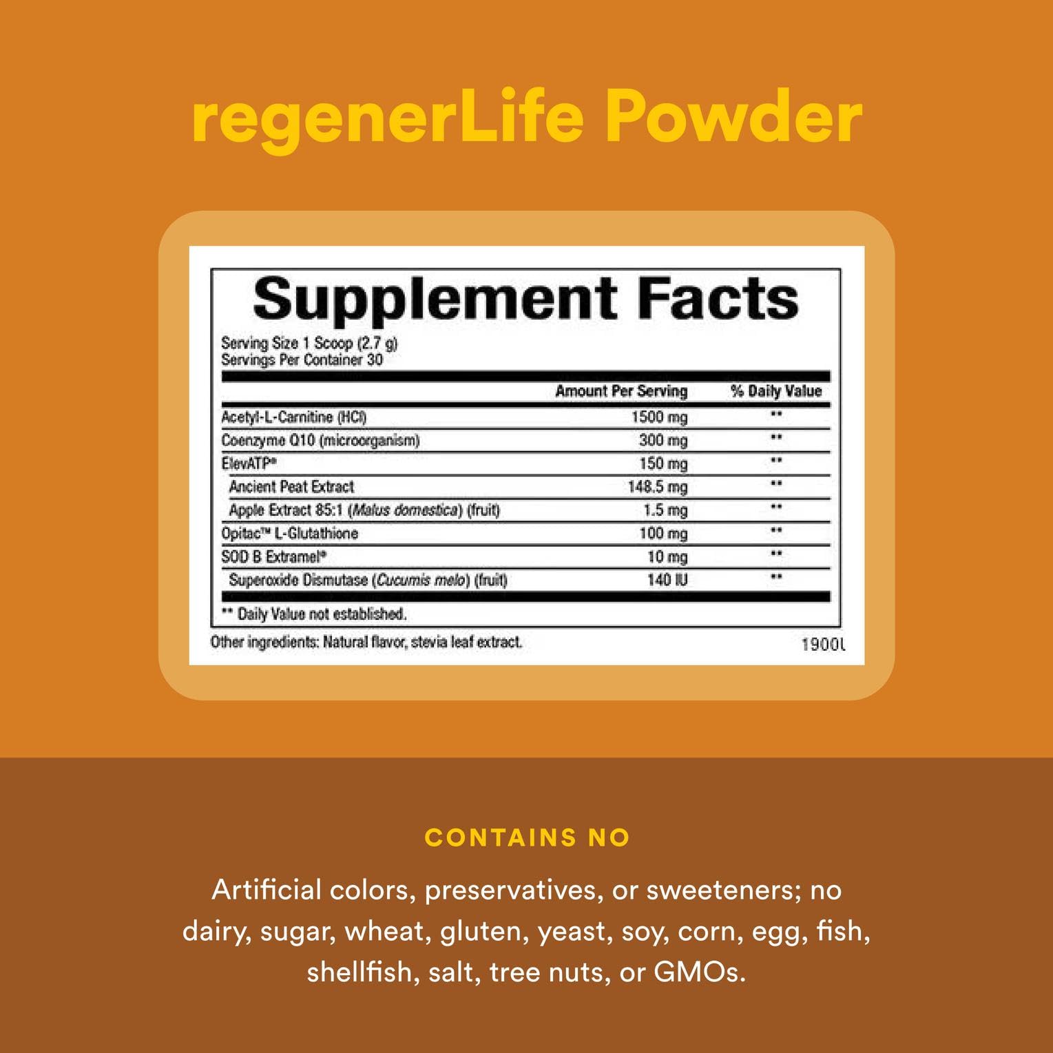 RegenerLife powder dissolving in water creating a refreshing energy drink.