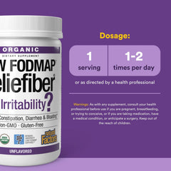 Reliefiber dissolving in water to support gentle digestion.