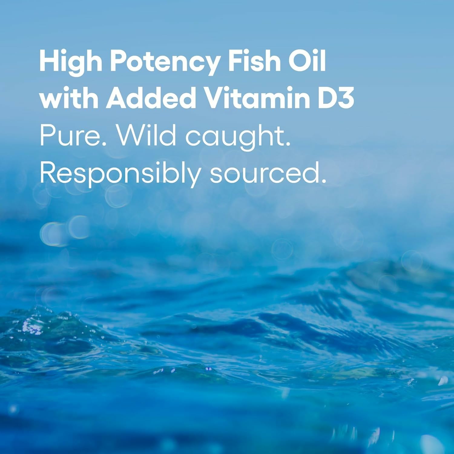 RxOmega-3 bottle with label emphasizing purity and omega-3 benefits