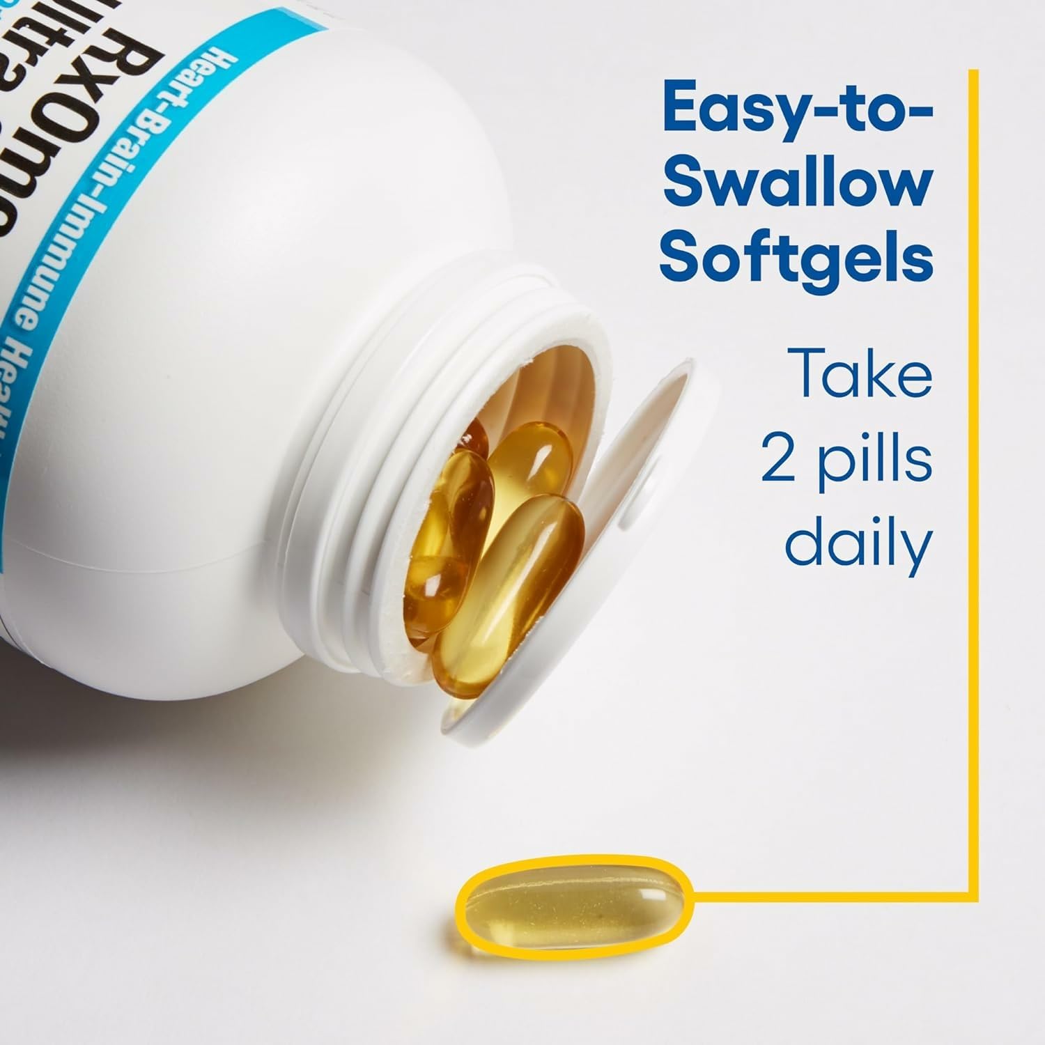 RxOmega-3 EPA and DHA capsules ready for heart brain eye wellness