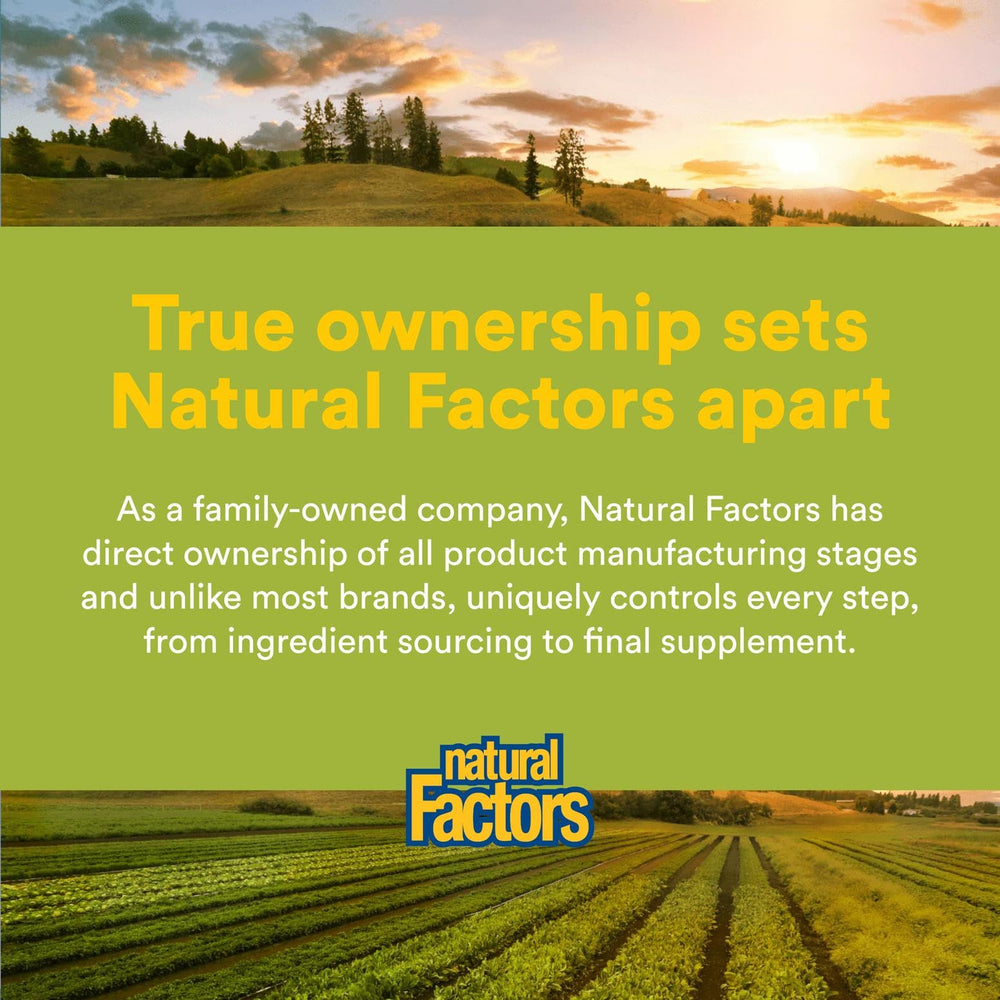 Natural Factors Sleep Relax third-party certification seal image reinforces product purity and safety.