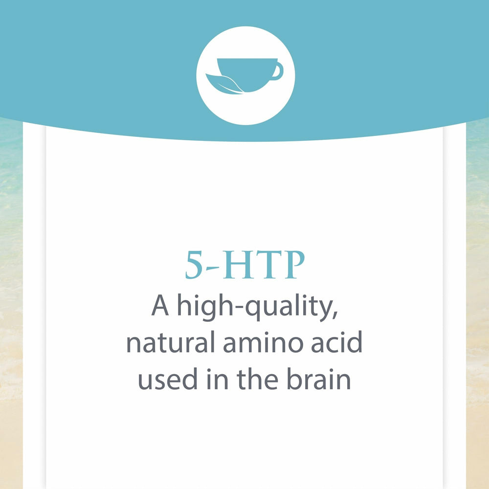 Pour scene of Natural Factors Stress-Relax 5-HTP caplets taken with meals.