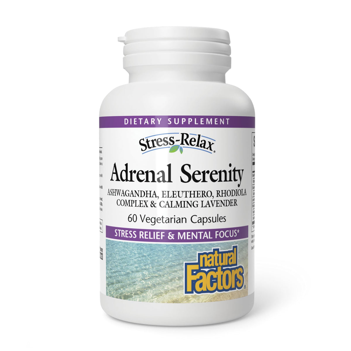 Natural Factors Adrenal Serenity bottle with capsules may support occasional stress