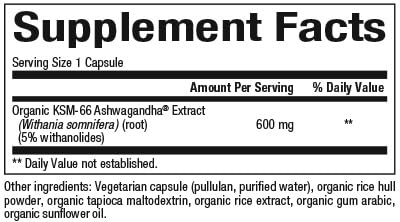 Close-up of Stress-Relax Ashwagandha capsules highlighting vegan formula