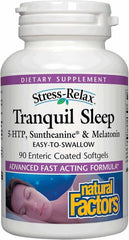 Natural Factors Stress-Relax Tranquil Sleep bottle label showing trusted sleep support