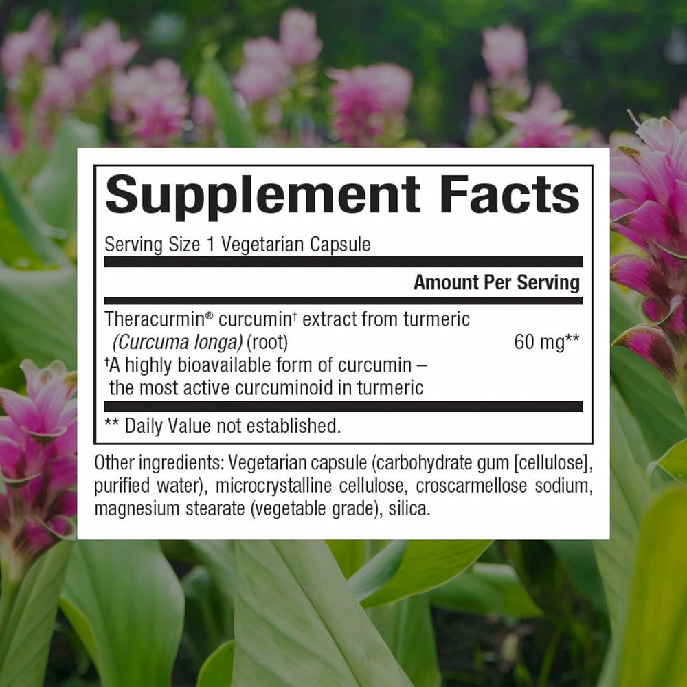 Natural Factors Theracurmin capsule close-up highlighting double-strength formulation