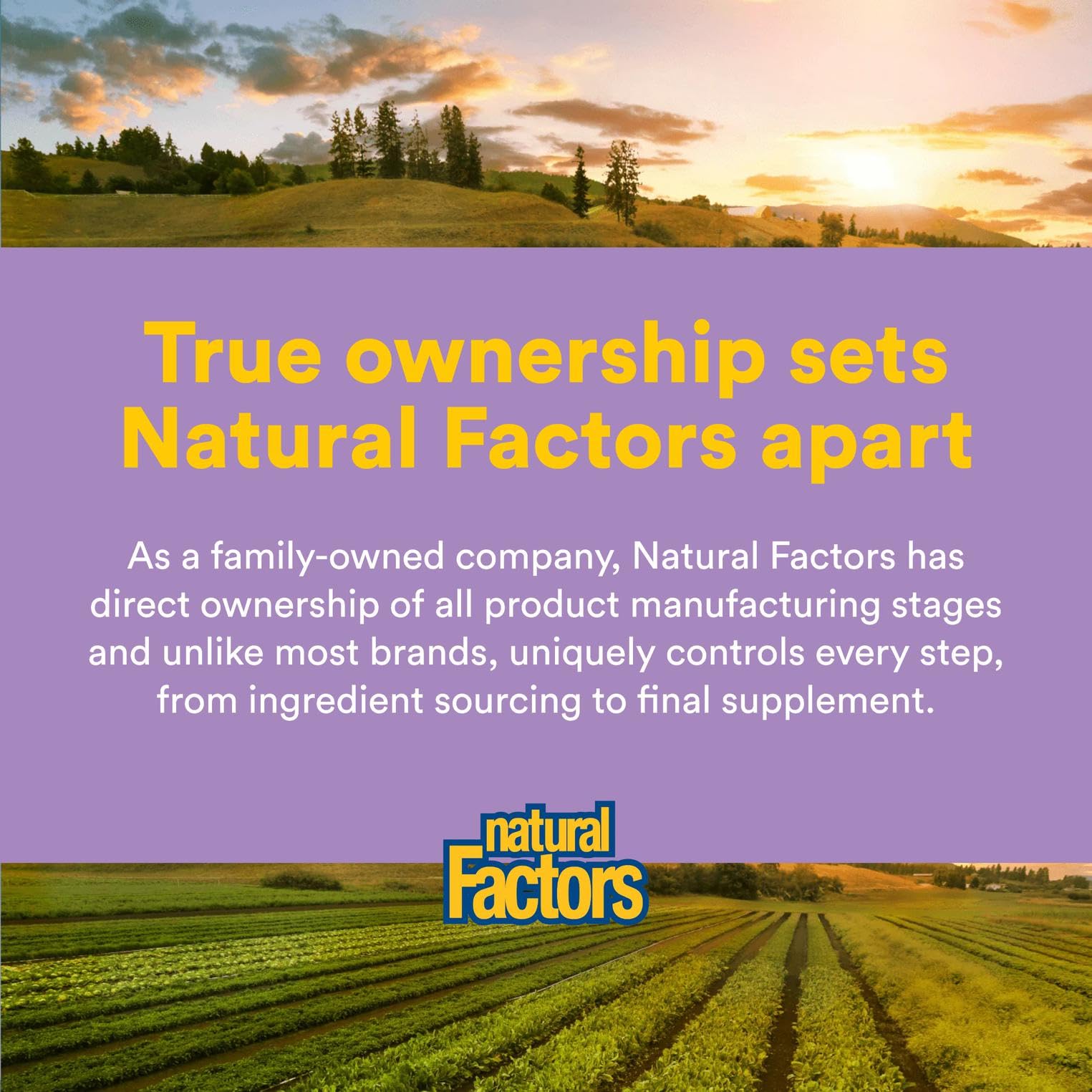 Back-of-label nutrition panel showing servings information for Natural Factors