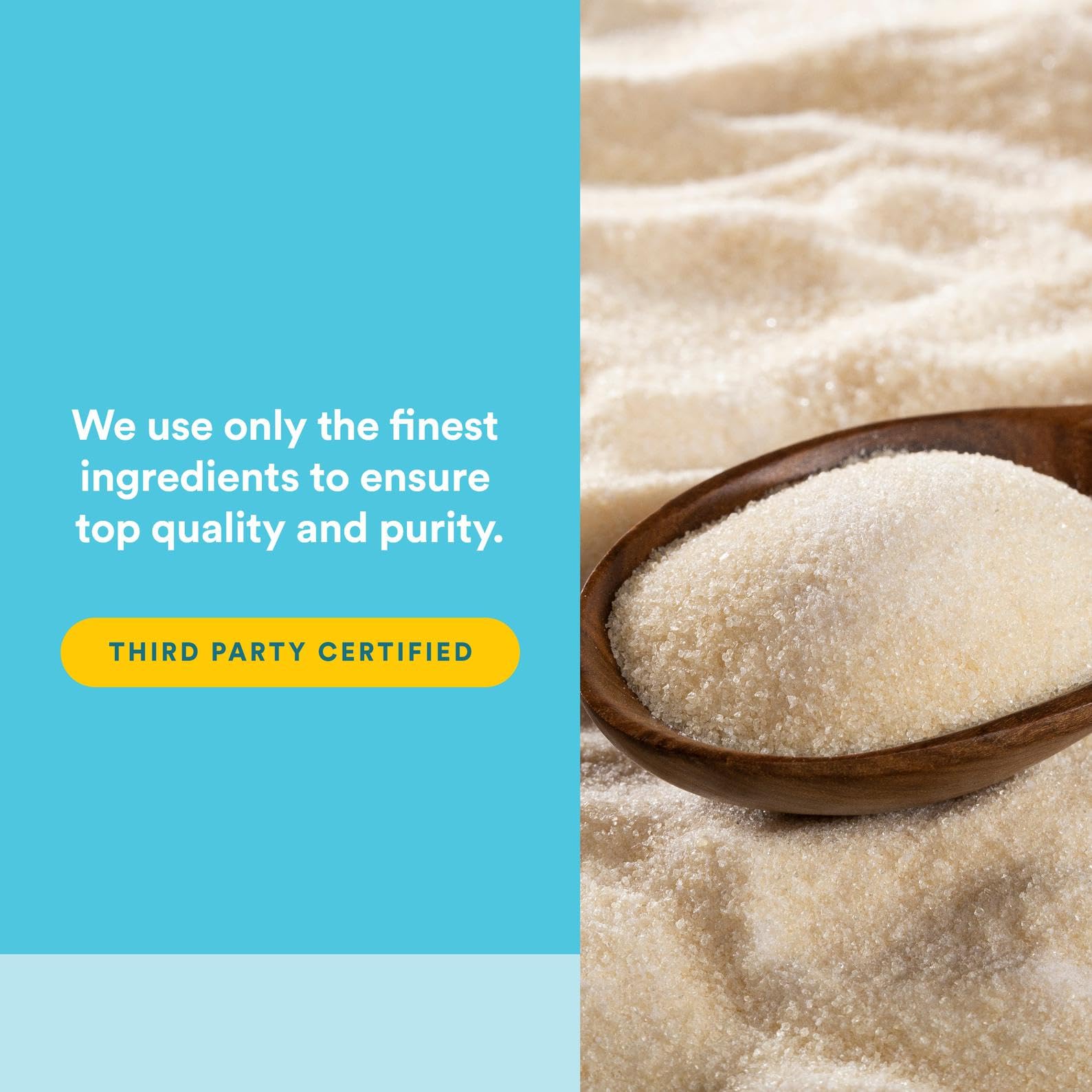 Natural Factors marine collagen close-up shows fine, dissolvable powder