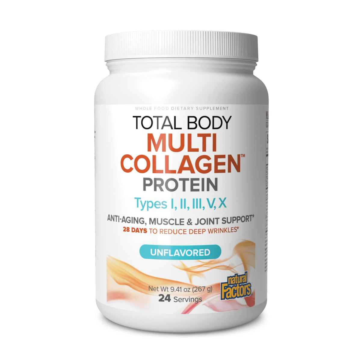 Natural Factors Total Body Multi-Collagen bottle for daily use