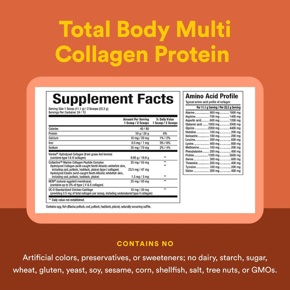 Total Body Multi-Collagen powder dissolving in liquid