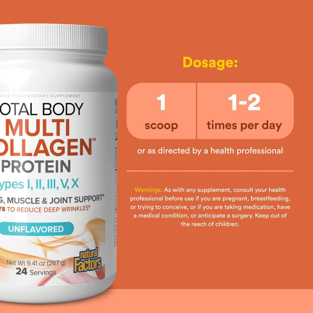 Total Body Multi-Collagen scoop for measuring a serving