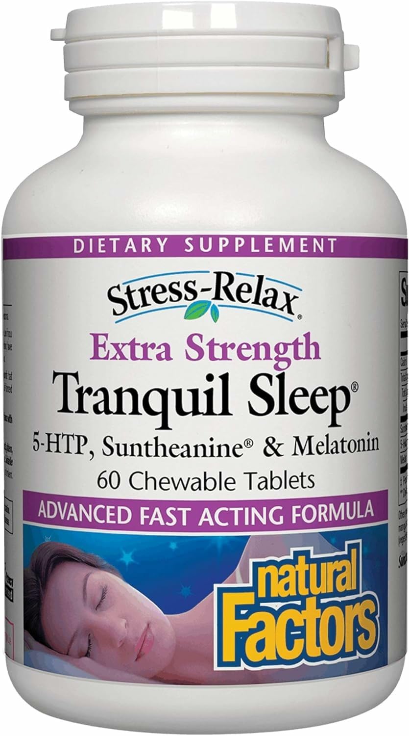 Natural Factors Tranquil Sleep bottle for calm, restful nights.