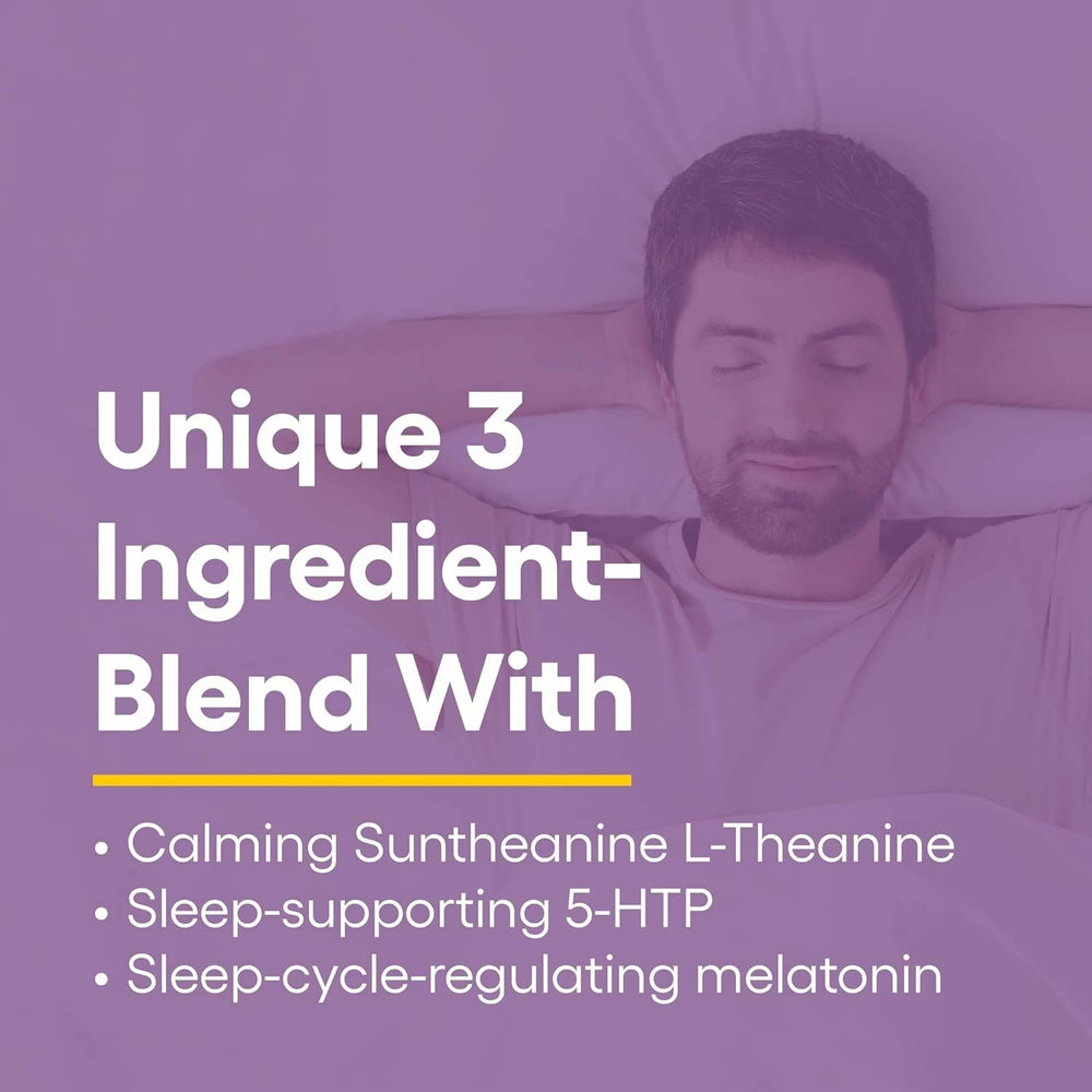 Natural Factors Tranquil Sleep melatonin close-up, gentle wind-down aid.