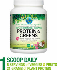 Natural Factors Tropical flavor powder scoop for easy daily mix and taste.