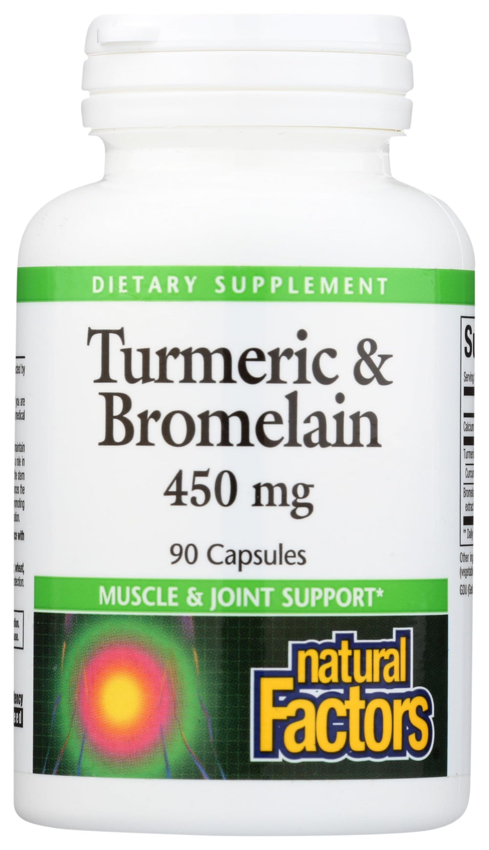 Natural Factors Turmeric Bromelain 450 mg bottle for joint support and inflammation
