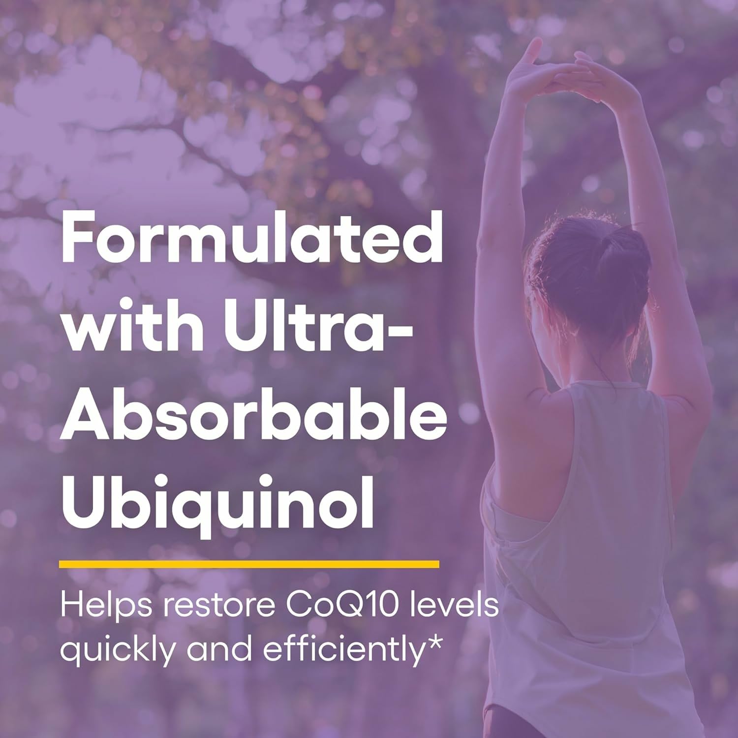 Natural Factors Ubiquinol flaxseed oil blend bottle emphasizing bioavailability