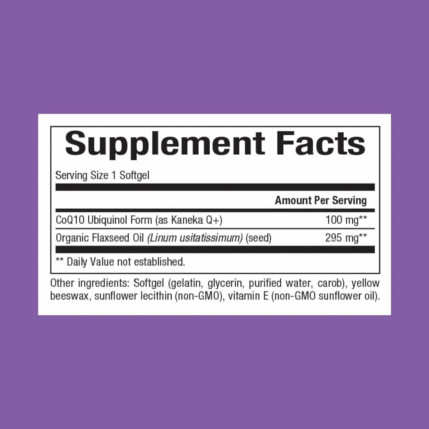 Natural Factors Ubiquinol softgels in blister pack for daily energy support
