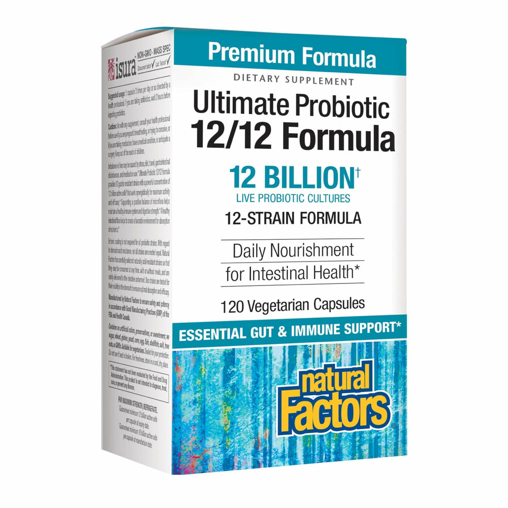 Natural Factors Ultimate Probiotic bottle view offering daily digestive support