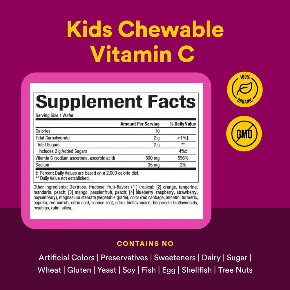 Natural Factors Vitamin C 500 mg bottle with clear packaging.