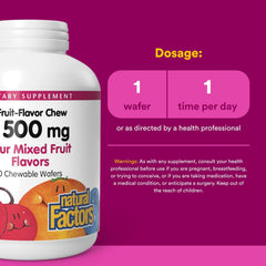 Closeup of Natural Factors Vitamin C immune support features.
