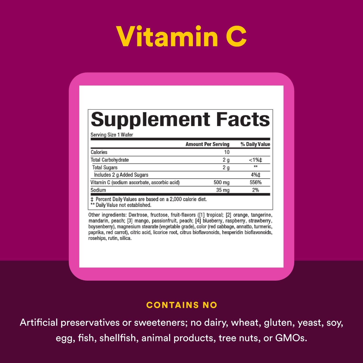 Natural Factors Mixed Fruit flavor vitamin C chewables