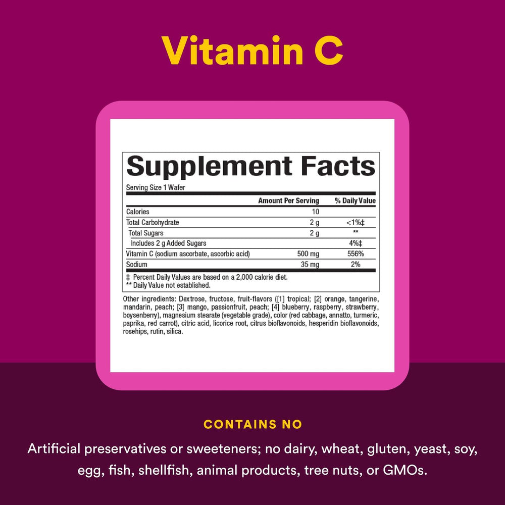 Natural Factors Mixed Fruit flavor vitamin C chewables