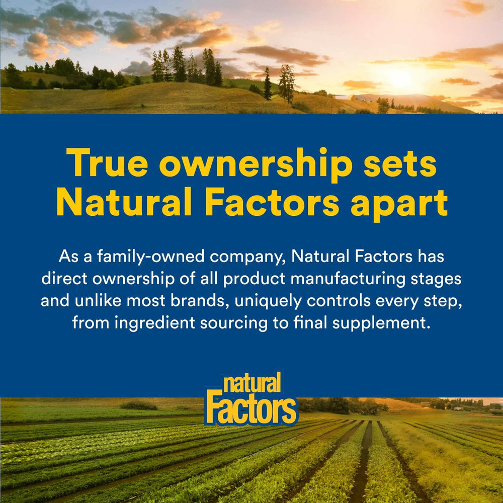 GMP-certified seal on Natural Factors Vitamin D3 packaging signals quality control.