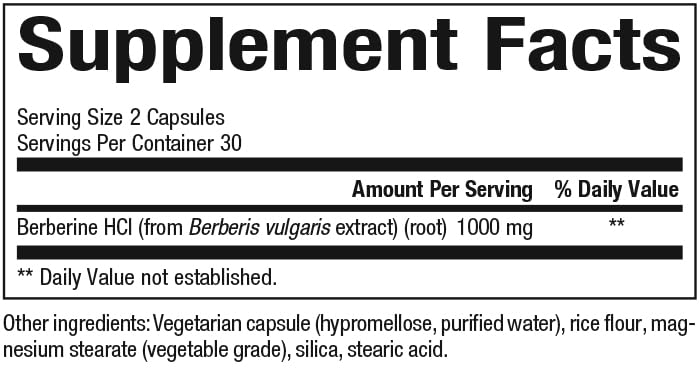 WellBetX berberine bottle front showing 60 vegetarian capsules.