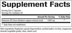 Close-up of WellBetX Berberine capsules highlighting 500 mg per serving.