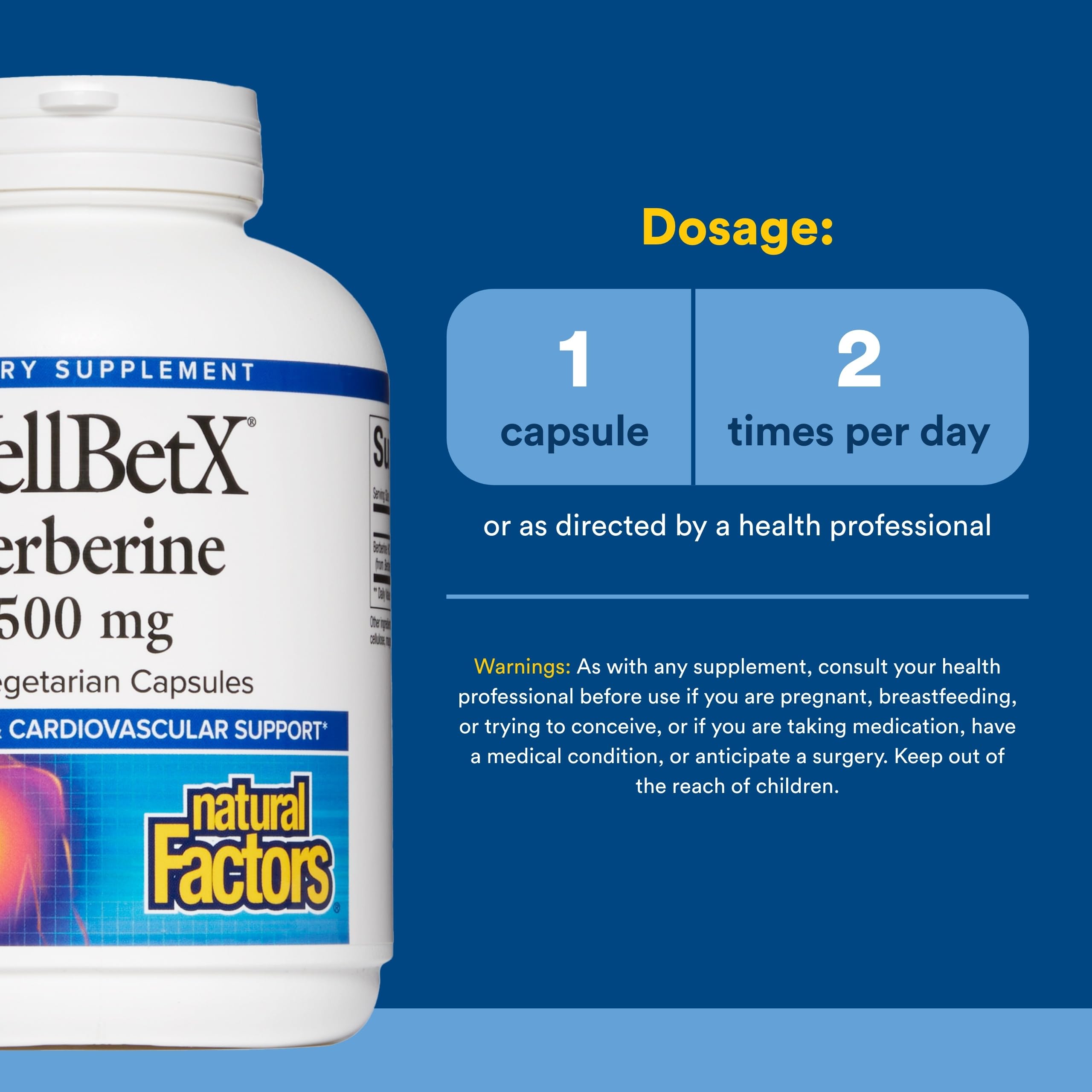 WellBetX Berberine label shows gluten-free and vegan ingredients.