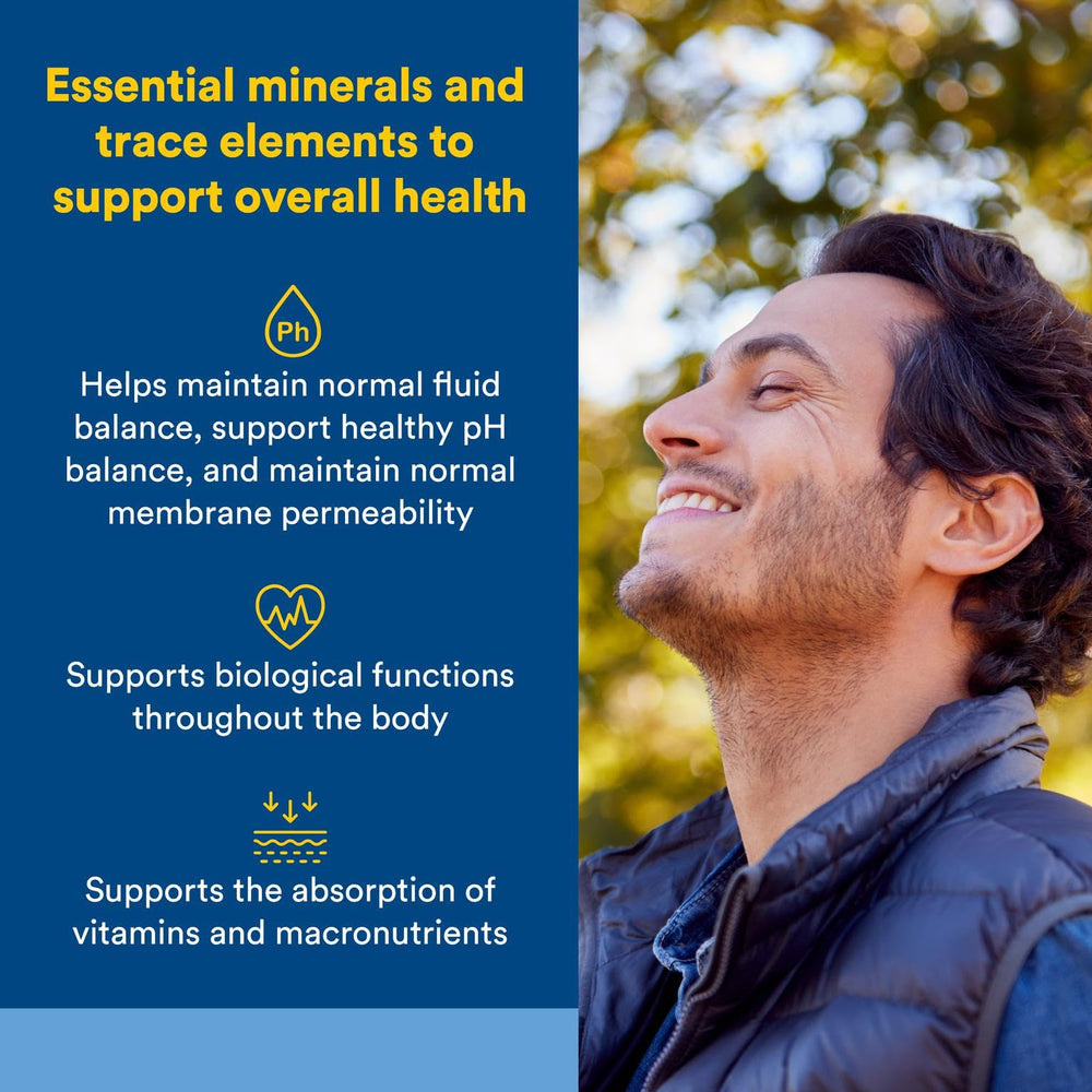 Natural Factors Deep Ocean Minerals packaging highlights organic, non-GMO sourcing