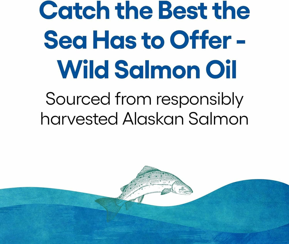 Natural Factors Wild Alaskan salmon oil bottle emphasizing sustainability.