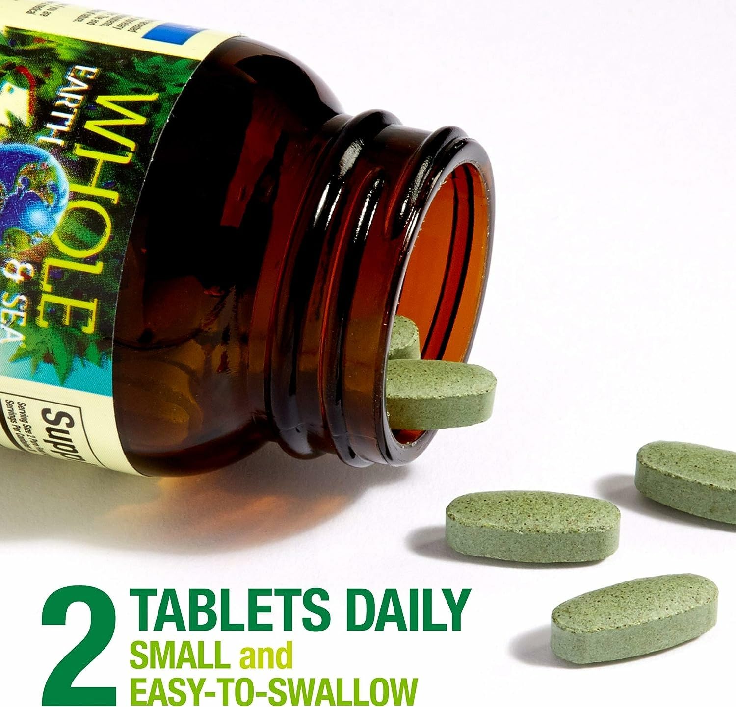 Natural Factors Whole Earth and Sea Women's Prenatal label closeup, highlights 700 mcg folate and 30 mg iron.