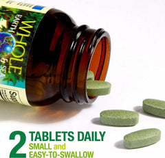 Natural Factors Whole Earth and Sea Women's Prenatal label closeup, highlights 700 mcg folate and 30 mg iron.
