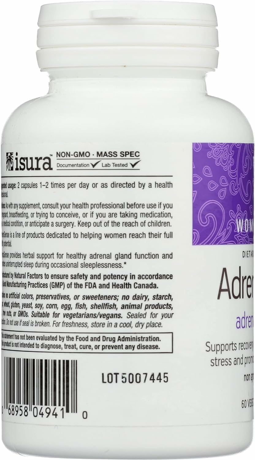 AdrenaSense packaging shows ingredients list supporting daily resilience.