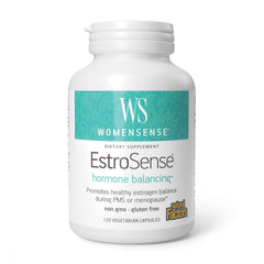 Natural Factors WomenSense EstroSense bottle and capsules for daily hormonal balance