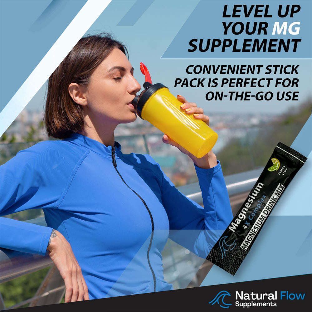 Glass of prepared lemon-lime magnesium drink ready to unwind