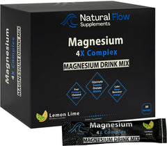 Natural Flow Magnesium Drink Mix stick pack in lemon-lime flavor for nightly calm