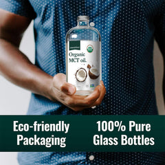 Natural Force MCT Oil label shows organic and keto certifications