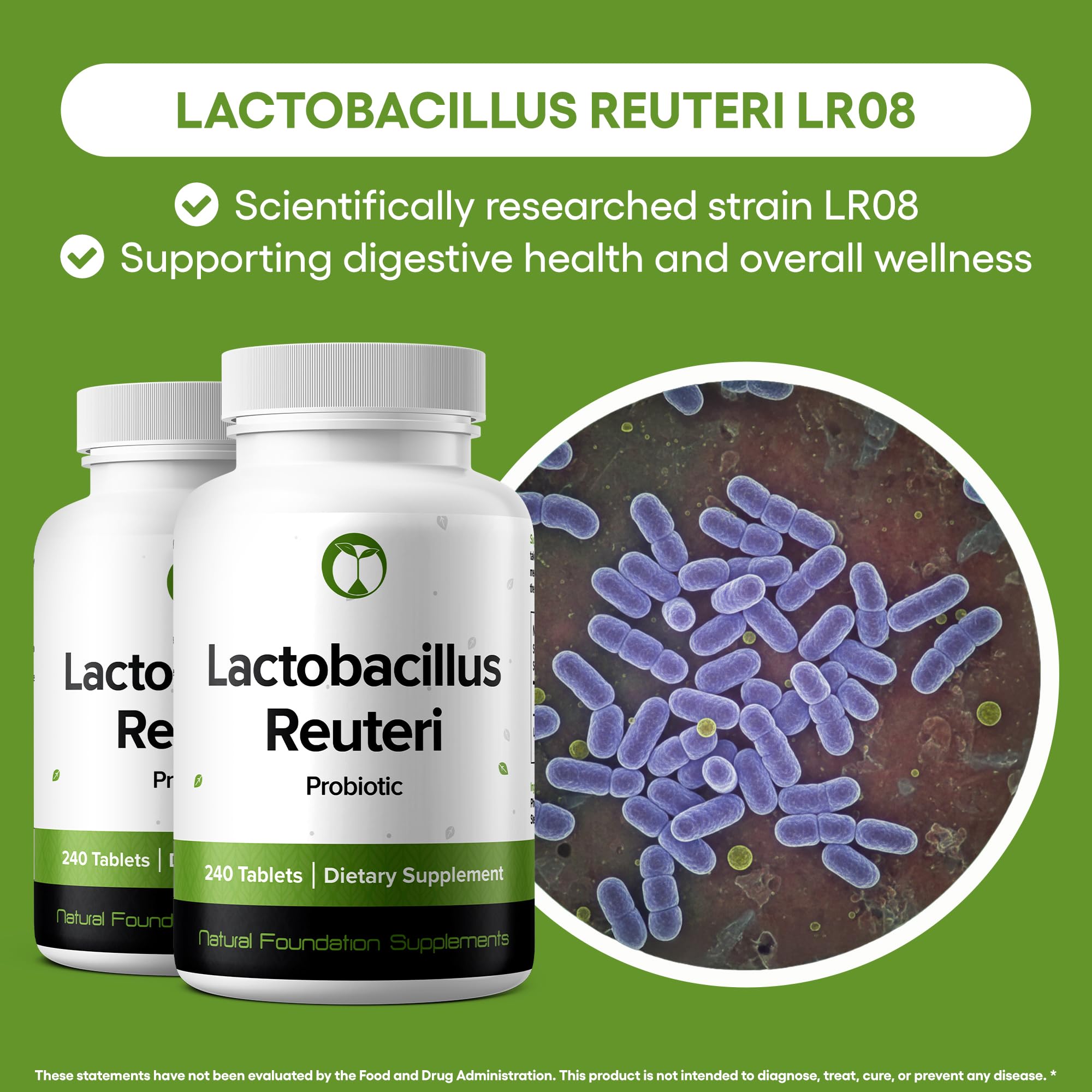 Lactobacillus Reuteri probiotic emphasizes digestive health and comfort