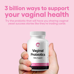 Natural Foundation Vaginal Probiotics label showing strains and science-backed formula