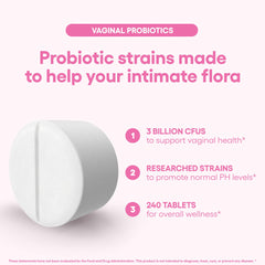 Natural Foundation Vaginal Probiotics tablets designed for easy, discreet daily use