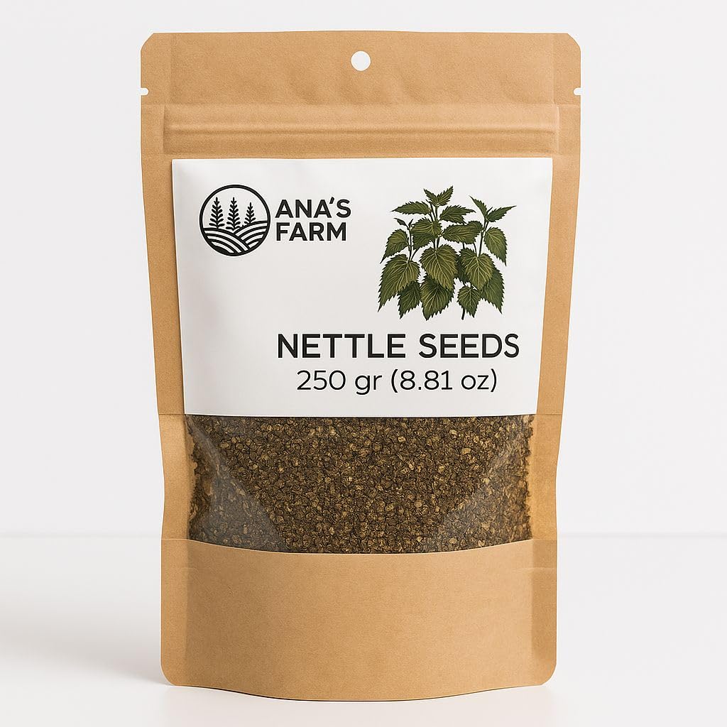 Natural Nettle Seed 250g pack close-up highlighting premium quality for daily use.