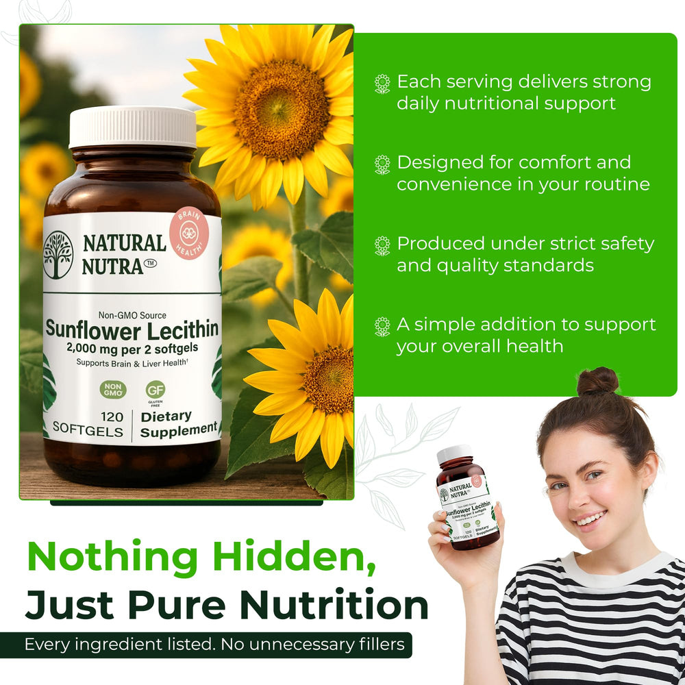 Natural Nutra label highlights soy-free and gluten-free formulation