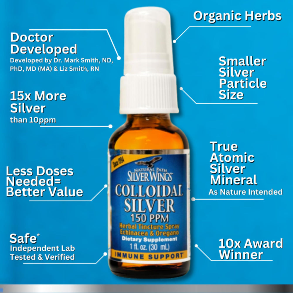 Natural Path Silver Wings herbal blend ingredients featuring echinacea and oregano