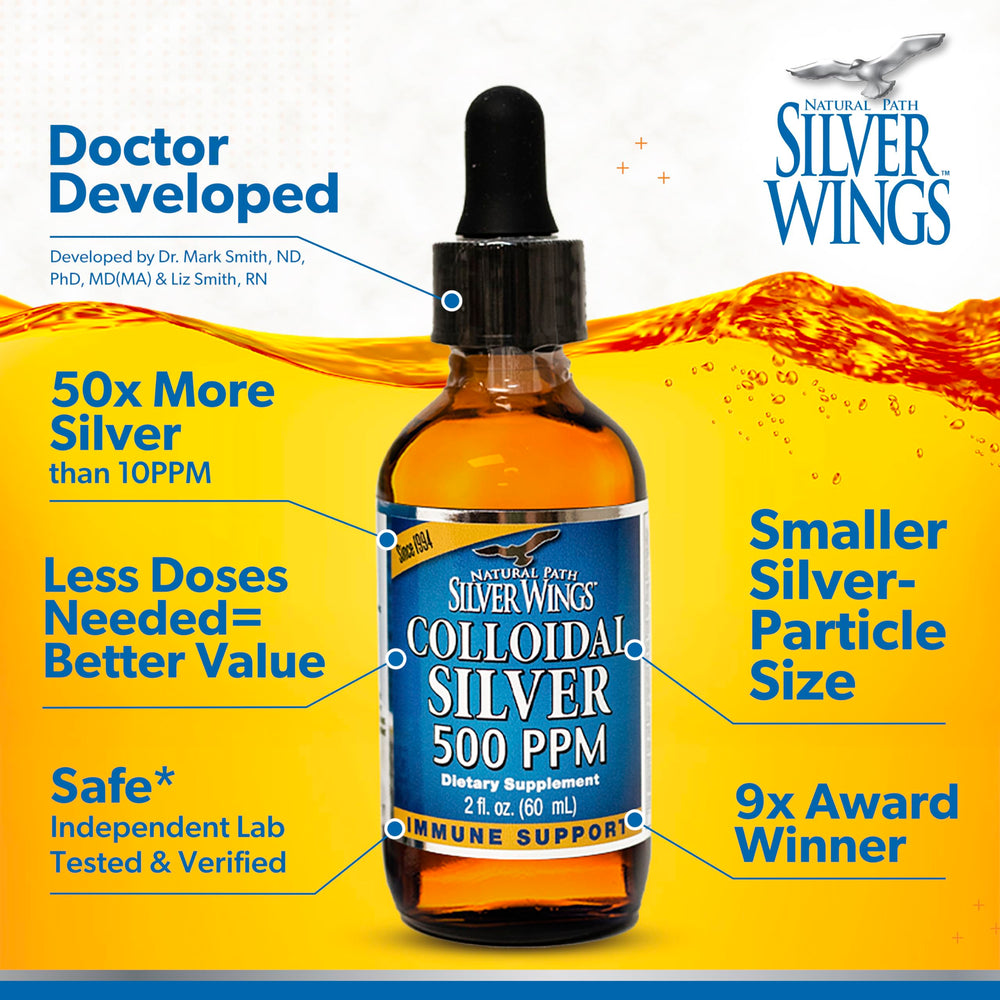 Natural Path Silver Wings ultra-fine 1-3 nm particles visible in close-up